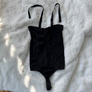Black Strapless Bodysuit